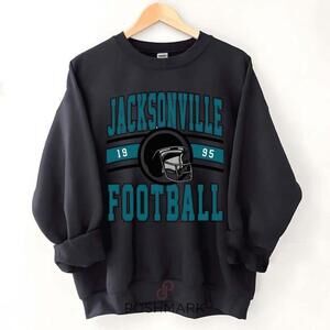 Jacksonville Football 1995 Retro Graphic Black Crewneck Sweatshirt